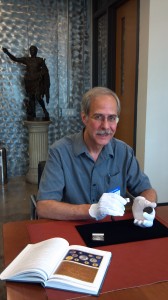 Mark Ferguson Examining 1804 Dollar at American Numismatic Society in NYC